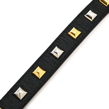 エルメス HERMES ミニドッグ クルー カレ ブラック スイフト メタル T2 ブレスレット ゴールド金具 シルバー金具 黒