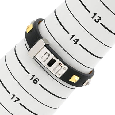 エルメス HERMES ミニドッグ クルー カレ ブラック スイフト メタル T2 ブレスレット ゴールド金具 シルバー金具 黒