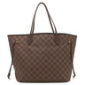 ルイヴィトン LOUIS VUITTON ネヴァーフルMM N51105 ダミエエベヌ ダミエキャンバス トートバッグ ゴールド金具 茶 赤 ショルダーバッグ 肩掛け