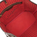 ルイヴィトン LOUIS VUITTON ネヴァーフルMM N51105 ダミエエベヌ ダミエキャンバス トートバッグ ゴールド金具 茶 赤 ショルダーバッグ 肩掛け