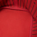 ルイヴィトン LOUIS VUITTON ネヴァーフルMM N51105 ダミエエベヌ ダミエキャンバス トートバッグ ゴールド金具 茶 赤 ショルダーバッグ 肩掛け