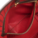 ルイヴィトン LOUIS VUITTON ネヴァーフルMM N51105 ダミエエベヌ ダミエキャンバス トートバッグ ゴールド金具 茶 赤 ショルダーバッグ 肩掛け