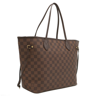 ルイヴィトン LOUIS VUITTON ネヴァーフルMM N51105 ダミエエベヌ ダミエキャンバス トートバッグ ゴールド金具 茶 赤 ショルダーバッグ 肩掛け