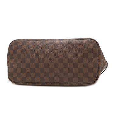 ルイヴィトン LOUIS VUITTON ネヴァーフルMM N51105 ダミエエベヌ ダミエキャンバス トートバッグ ゴールド金具 茶 赤 ショルダーバッグ 肩掛け