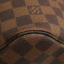 ルイヴィトン LOUIS VUITTON ネヴァーフルMM N51105 ダミエエベヌ ダミエキャンバス トートバッグ ゴールド金具 茶 赤 ショルダーバッグ 肩掛け