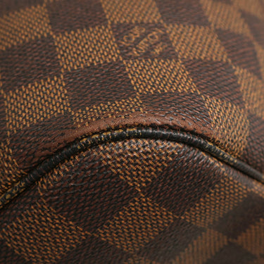 ルイヴィトン LOUIS VUITTON ネヴァーフルMM N51105 ダミエエベヌ ダミエキャンバス トートバッグ ゴールド金具 茶 赤 ショルダーバッグ 肩掛け