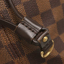 ルイヴィトン LOUIS VUITTON ネヴァーフルMM N51105 ダミエエベヌ ダミエキャンバス トートバッグ ゴールド金具 茶 赤 ショルダーバッグ 肩掛け