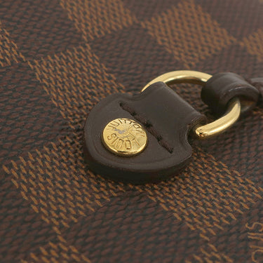 ルイヴィトン LOUIS VUITTON ネヴァーフルMM N51105 ダミエエベヌ ダミエキャンバス トートバッグ ゴールド金具 茶 赤 ショルダーバッグ 肩掛け