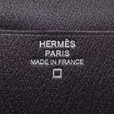エルメス HERMES ベアンスフレ オーベルジーヌ アリゲーター 長財布 シルバー金具 紫 二つ折り財布 シャイン