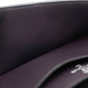 エルメス HERMES ベアンスフレ オーベルジーヌ アリゲーター 長財布 シルバー金具 紫 二つ折り財布 シャイン