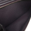 エルメス HERMES ベアンスフレ オーベルジーヌ アリゲーター 長財布 シルバー金具 紫 二つ折り財布 シャイン