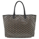 ゴヤール GOYARD サンルイPM AMALOUISPM01 ブラック PVCコーティングキャンバス ゴヤールディンキャンバス シュヴロッシュカーフスキン トートバッグ ヘリンボーン 黒 リバーシブル