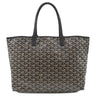 ゴヤール GOYARD サンルイPM AMALOUISPM01 ブラック PVCコーティングキャンバス ゴヤールディンキャンバス シュヴロッシュカーフスキン トートバッグ ヘリンボーン 黒 リバーシブル