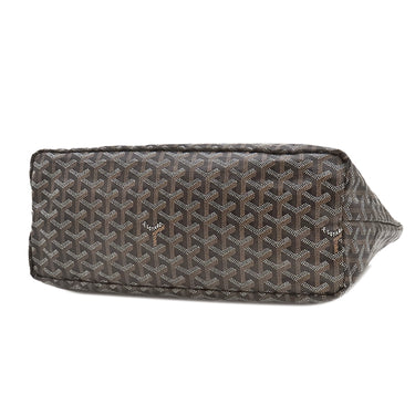 ゴヤール GOYARD サンルイPM AMALOUISPM01 ブラック PVCコーティングキャンバス ゴヤールディンキャンバス シュヴロッシュカーフスキン トートバッグ ヘリンボーン 黒 リバーシブル