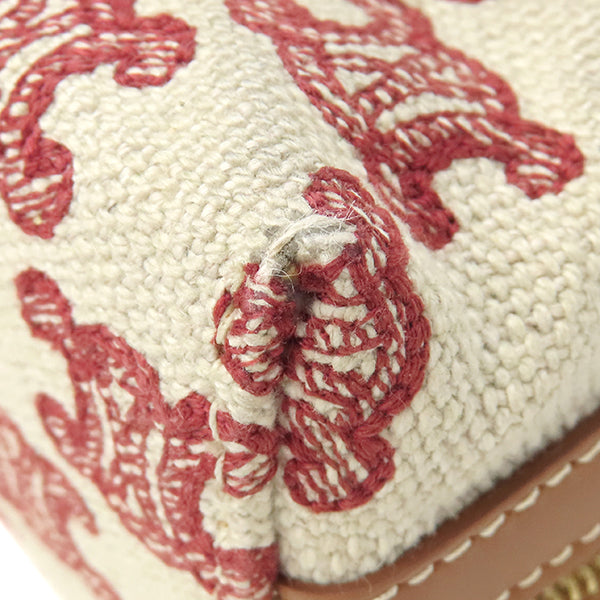 セリーヌ　トリオンフ　刺繍　ショルダー　レッド CELINE - セリーヌ トリオンフ 刺繍 ショルダー レッドの通販 by