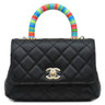 シャネル CHANEL ココハンドル XXS AS2215 ブラック ラムスキン 2WAYバッグ ゴールド金具 トップハンドル 黒 ショルダーバッグ