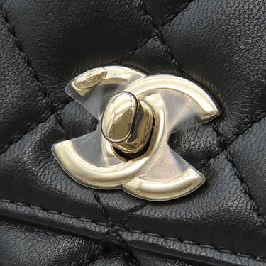 シャネル CHANEL ココハンドル XXS AS2215 ブラック ラムスキン 2WAYバッグ ゴールド金具 トップハンドル 黒 ショルダーバッグ