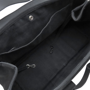 エルメス HERMES ヴァルパライソ MM ブラック トワルシェブロン レザー ハンドバッグ シルバー金具 黒 ポーチ欠品