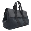 エルメス HERMES ヴァルパライソ MM ブラック トワルシェブロン レザー ハンドバッグ シルバー金具 黒 ポーチ欠品