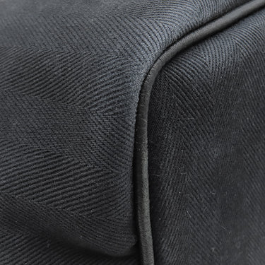 エルメス HERMES ヴァルパライソ MM ブラック トワルシェブロン レザー ハンドバッグ シルバー金具 黒 ポーチ欠品