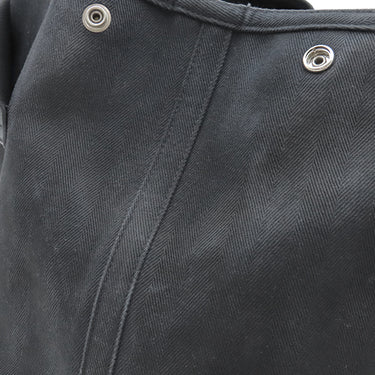 エルメス HERMES ヴァルパライソ MM ブラック トワルシェブロン レザー ハンドバッグ シルバー金具 黒 ポーチ欠品