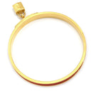 エルメス HERMES ケリーバングル レッドXゴールド GP リザード バングル ゴールド金具 カデナチャーム