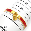 エルメス HERMES ケリーバングル レッドXゴールド GP リザード バングル ゴールド金具 カデナチャーム
