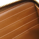 セリーヌ CELINE トリオンフ ジップ ウォレット ナチュラル×タン キャンバス レザー 長財布 ゴールド金具 ラウンドファスナー