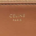 セリーヌ CELINE トリオンフ ジップ ウォレット ナチュラル×タン キャンバス レザー 長財布 ゴールド金具 ラウンドファスナー