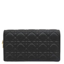 クリスチャン・ディオール Christian Dior Lady Dior ポーチ ブラック ラムスキン 2WAYバッグ ゴールド金具 カナージュ ショルダー クラッチ チェーンウォレット