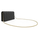 クリスチャン・ディオール Christian Dior Lady Dior ポーチ ブラック ラムスキン 2WAYバッグ ゴールド金具 カナージュ ショルダー クラッチ チェーンウォレット