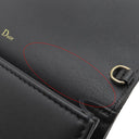 クリスチャン・ディオール Christian Dior Lady Dior ポーチ ブラック ラムスキン 2WAYバッグ ゴールド金具 カナージュ ショルダー クラッチ チェーンウォレット