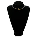 エルメス HERMES ジャンボ ブラック×グレー レザー メタル チョーカー シルバー金具 二連ブレスレット 編み込み