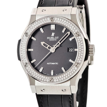 腕時計 ウブロ HUBLOT クラシック フュージョン チタニウム 542.NX.1170.LR.1104 自動巻き メンズ 純正ダイヤ デイト ブラック