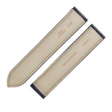 カルティエ Cartier 純正 バックル用 クロコバンド グレー クロコダイル 腕時計パーツ 未使用 ベルト 替え 純正SS製尾錠付き 18ｍｍ マット グレー