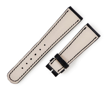 ランゲ&ゾーネ LANGE&SOHNE 純正 クロコ ベルト ブラック クロコダイル 腕時計パーツ 新品同様 純正 レザー ストラップ バンド マット 替え 20ｍｍ ブラック 黒