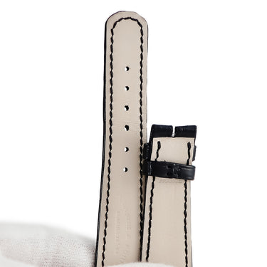 ランゲ&ゾーネ LANGE&SOHNE 純正 クロコ ベルト ブラック クロコダイル 腕時計パーツ 新品同様 純正 レザー ストラップ バンド マット 替え 20ｍｍ ブラック 黒