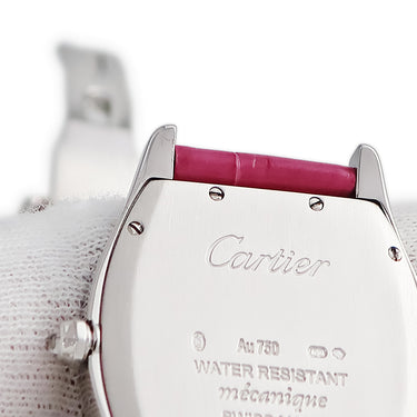 腕時計 カルティエ Cartier トーチュ MM WA501009 手巻き レディース K18WG無垢 純正ダイヤ トノウ ローマン 青針 ギョウシェ