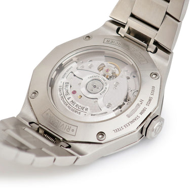 腕時計 ボーム&メルシエ BAUME&MERCIER リビエラ ボーマティック M0A10702 自動巻き メンズ 12角形 スモーキーグレー デイト