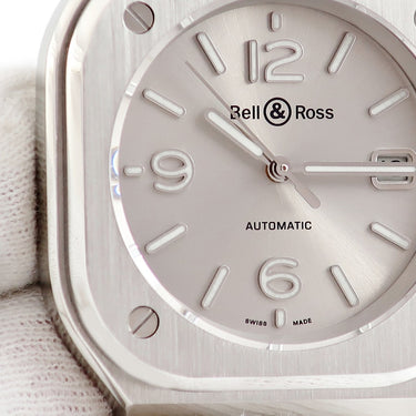 腕時計 ベル&ロス BELL＆ROSS BR05 インストゥルメント グレースティール BR05A-GR-ST/SST 自動巻き メンズ スクエア デイト