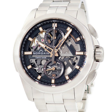 腕時計 ノルケイン NORQAIN インディペンデンス スケルトン クロノ 42mm NN3200SC/B323/102SKC 自動巻き メンズ ブラック 限定