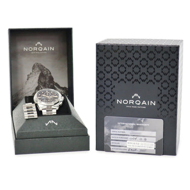 腕時計 ノルケイン NORQAIN インディペンデンス スケルトン クロノ 42mm NN3200SC/B323/102SKC 自動巻き メンズ ブラック 限定