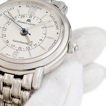 腕時計 モーリスラクロア Maurice Lacroix マスターピース ファイブハンズ MP6328-SS002-19E 自動巻き メンズ デイデイト ポインターデイト