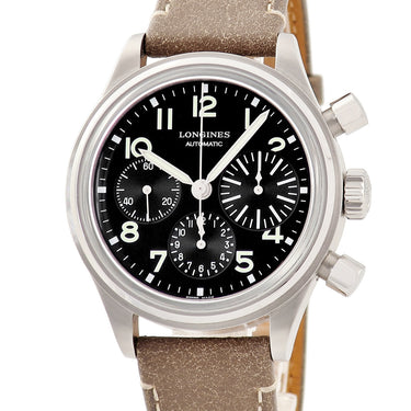 腕時計 ロンジン LONGINES ヘリテージ コレクション アヴィゲーション ビッグアイ L2.816.4.53.2 自動巻き メンズ クロノグラフ