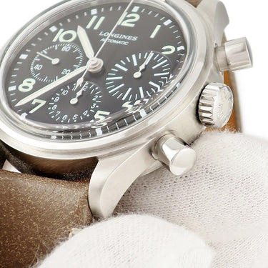 腕時計 ロンジン LONGINES ヘリテージ コレクション アヴィゲーション ビッグアイ L2.816.4.53.2 自動巻き メンズ クロノグラフ