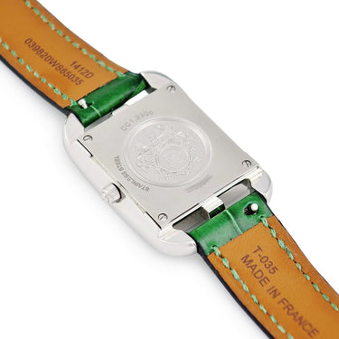腕時計 エルメス HERMES ケープコッド CC1.330C クオーツ レディース 純正ダイヤ シェーヌダンクル スクエア 白