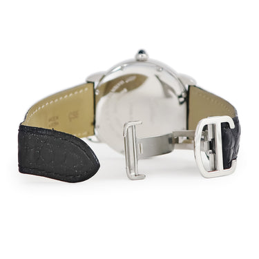 腕時計 カルティエ Cartier ロンドソロ ドゥ カルティエ XL W6701010 自動巻き メンズ シルバー ローマン 青針 デイト