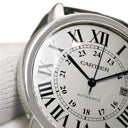 腕時計 カルティエ Cartier ロンドソロ ドゥ カルティエ XL W6701010 自動巻き メンズ シルバー ローマン 青針 デイト