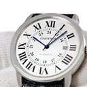 腕時計 カルティエ Cartier ロンドソロ ドゥ カルティエ XL W6701010 自動巻き メンズ シルバー ローマン 青針 デイト