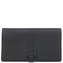 エルメス HERMES Hパッサン トゥタンマン ブラック ヴォーエプソン 長財布 シルバー金具 二つ折り